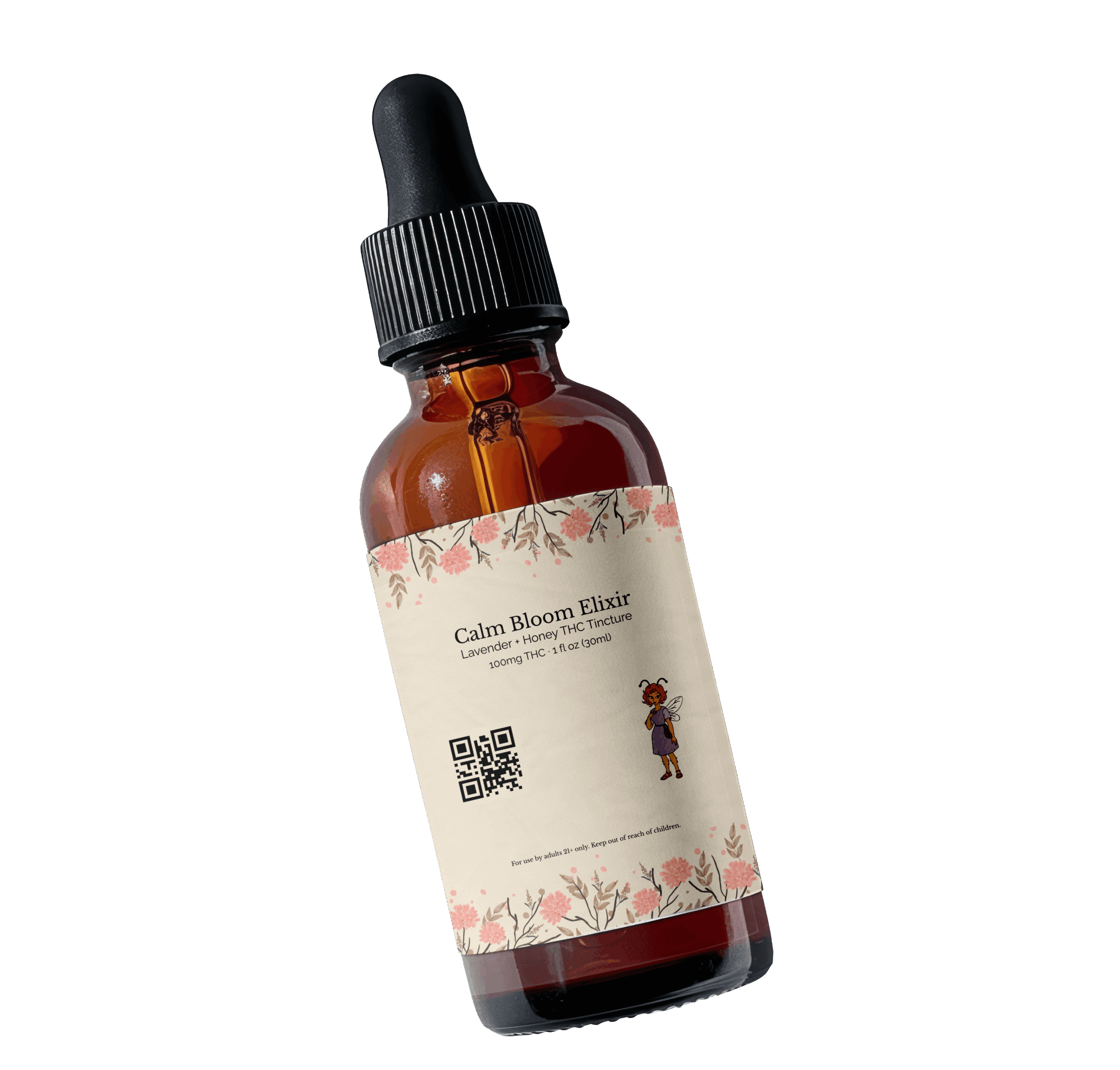 Calm Bloom Elixir Bottle Mockup