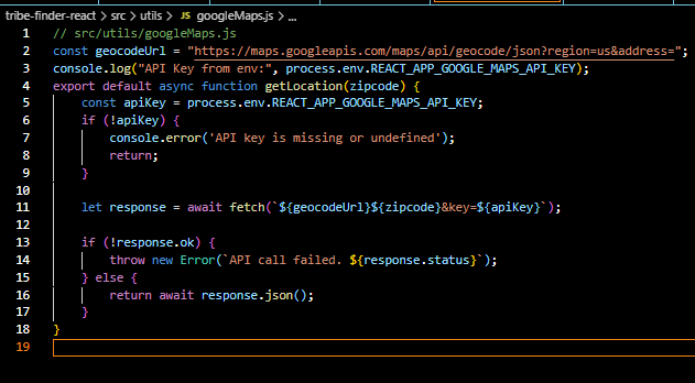 code example