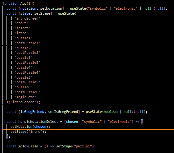 App.tsx logic engine
