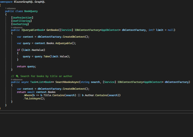 GraphQL query resolver class logic