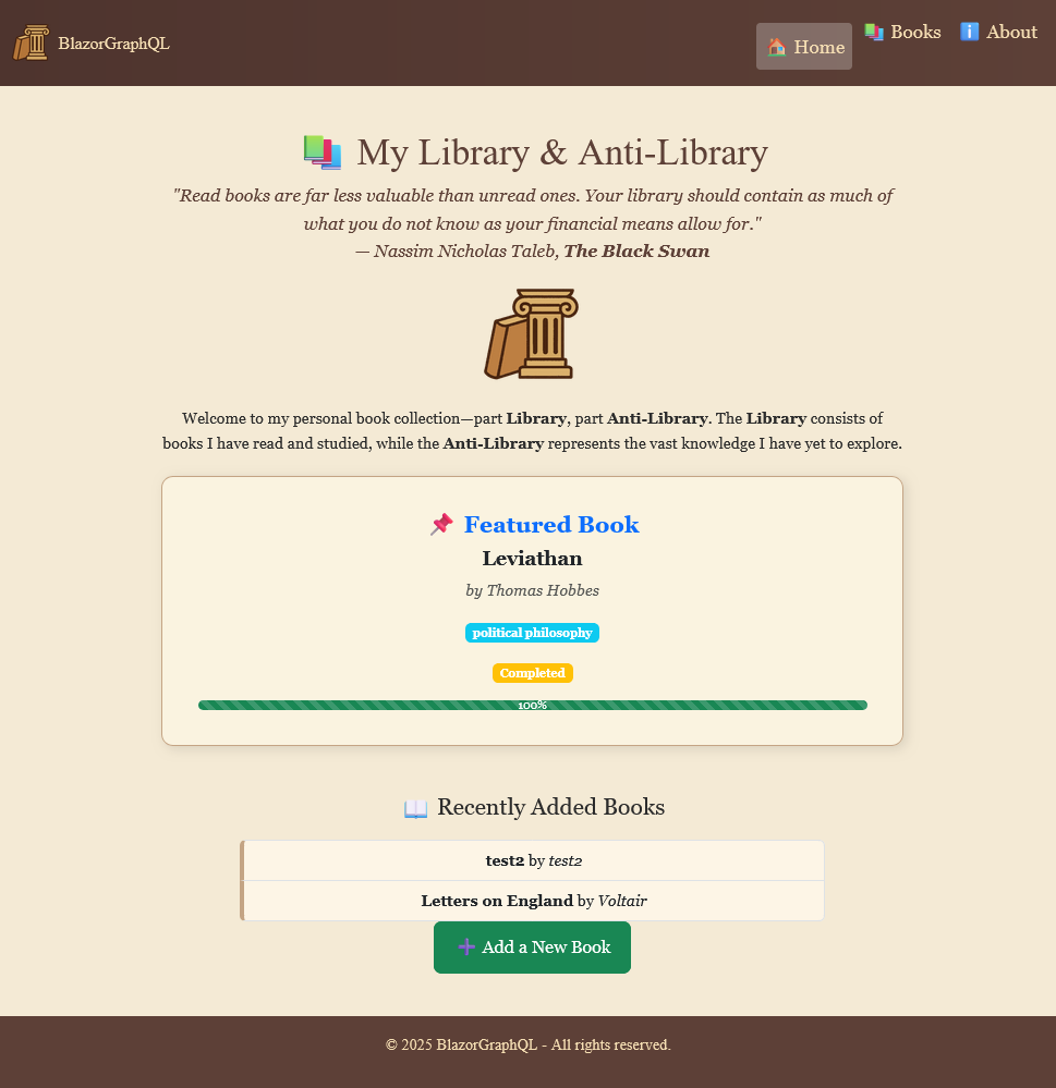 Home page screenshot