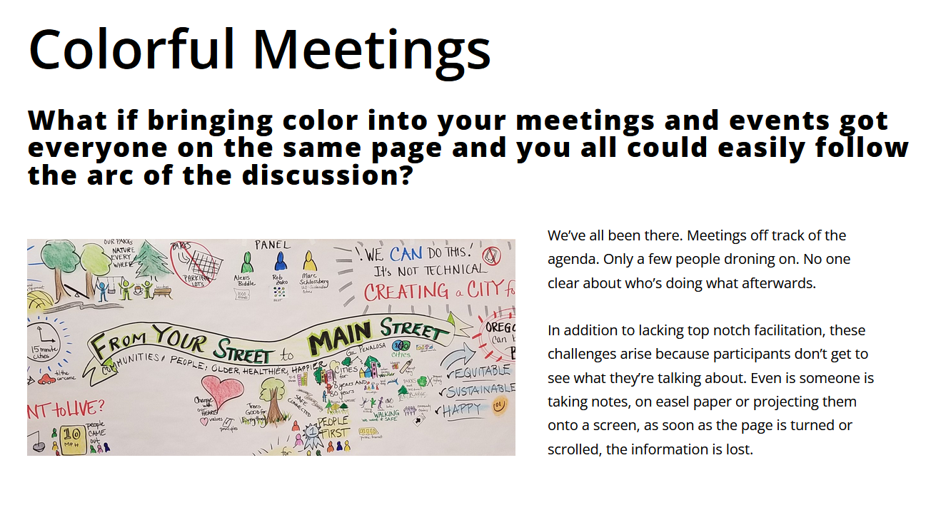 Colorful Meetings card