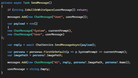 SendMessage Code