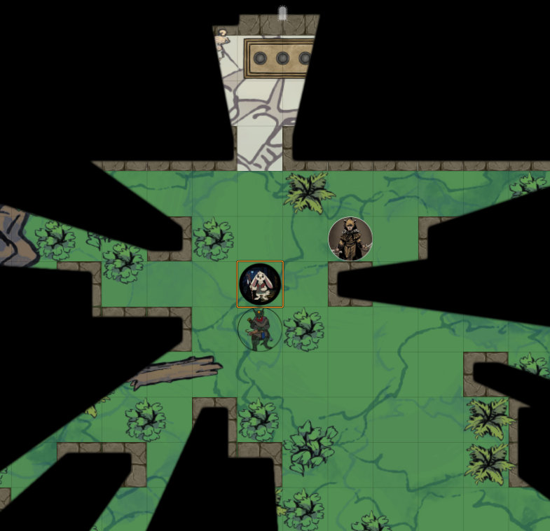 Shrine of Karguk Foundry VTT module overview showing the forest approach, shrine exterior, and inner chamber
